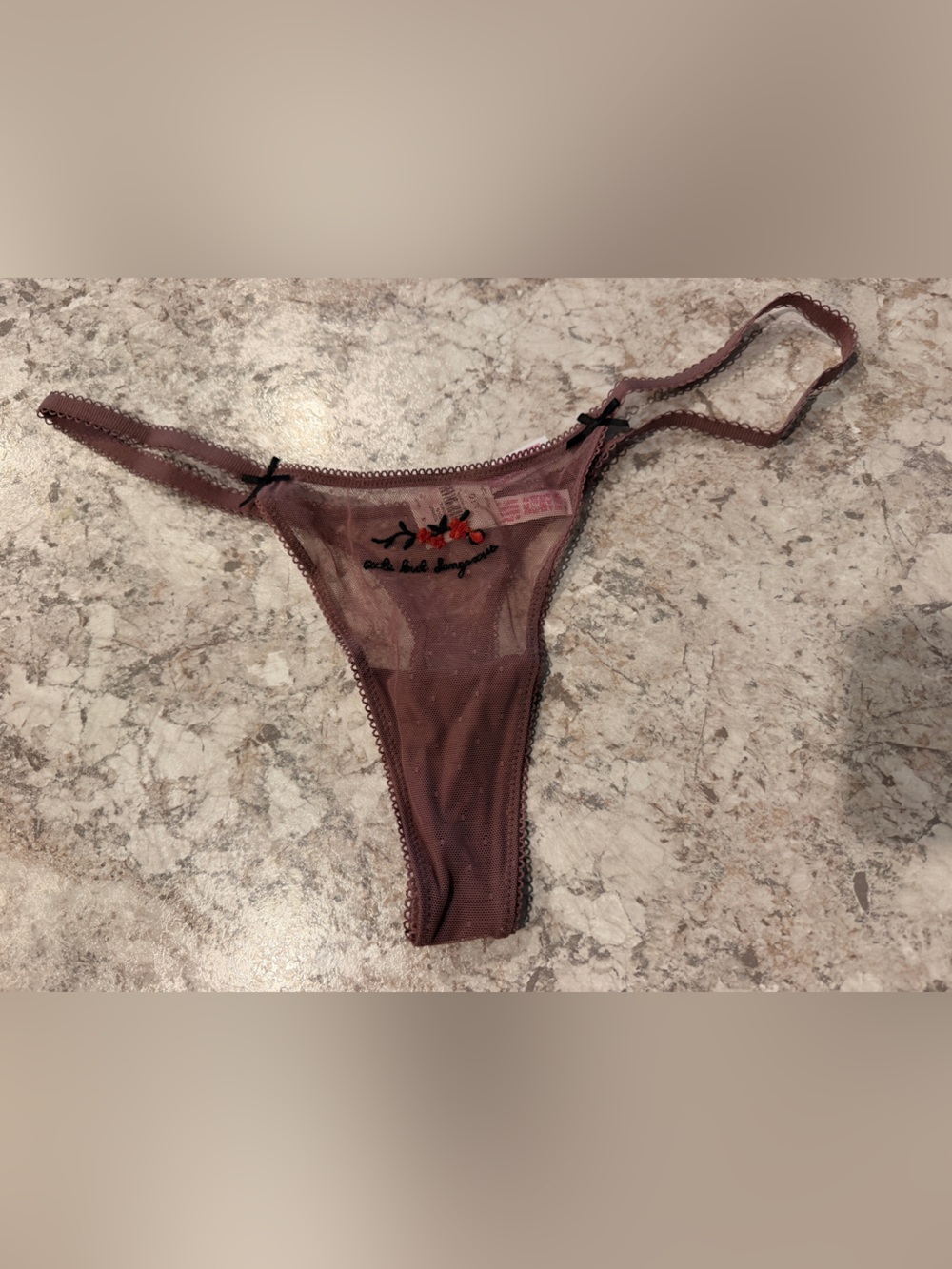 VS PINK WINK Micro Thong NWT Large Cute but Dangerous